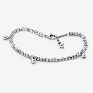 Non-Charms Pandora Sparkling Drops Tenis Plateados | QYWONU170