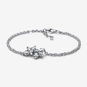 Non-Charms Pandora Sparkling Herbarium Cluster Plateados | ELKGTV649