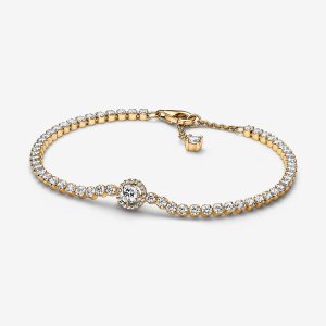 Non-Charms Pandora Sparkling Tenis Dorados | OSTRAB297