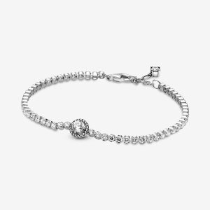 Non-Charms Pandora Sparkling Tenis Plateados | EWORLQ498