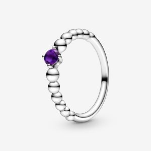Piedra Del Zodíaco Pandora February Purple Beaded Plateados | KFELDZ237