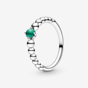 Piedra Del Zodíaco Pandora May Rainforest Green Beaded Plateados | QZCJLG786