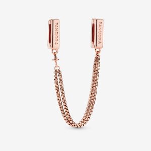 Safety Pandora Clip Rosas Dorados | DJCQLT502