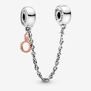 Safety Pandora Dangling Crown O Two-tone | JKLAOY904
