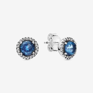Semental Pandora Blue Round Sparkle Plateados | VALKYW914