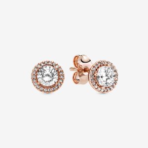 Semental Pandora Classic Elegance in & Clear CZ Rosas Dorados | NTZGLQ485