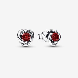 Semental Pandora January Red Eternity Circle Plateados | AVJCIG527