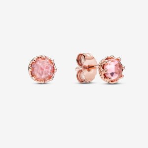 Semental Pandora Pink Sparkling Crown Rosas Dorados | RJUOAN165