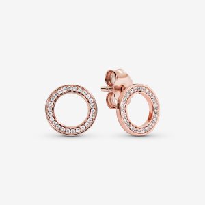Semental Pandora Sparkling Circle Rosas Dorados | SGJDRI246