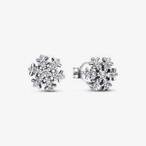 Semental Pandora Sparkling Snowflake Plateados | PXSIHD049