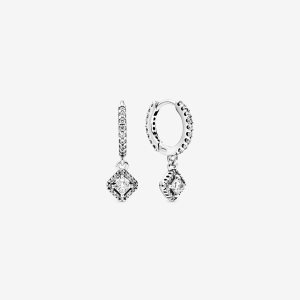 Semental Pandora Square Sparkle Plateados | NTSZFH832