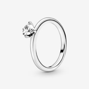 Solitario Pandora Clear Plateados | JTHFCE185