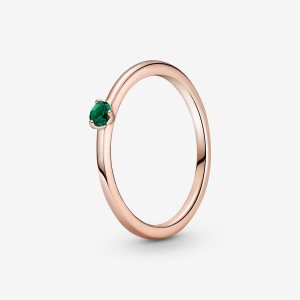 Solitario Pandora Green Rosas Dorados | JYUHBG539
