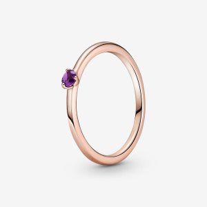 Solitario Pandora Purple Rosas Dorados | SKWAHE581