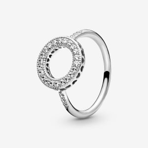 Solitario Pandora Sparkling Plateados | BZEAQH350